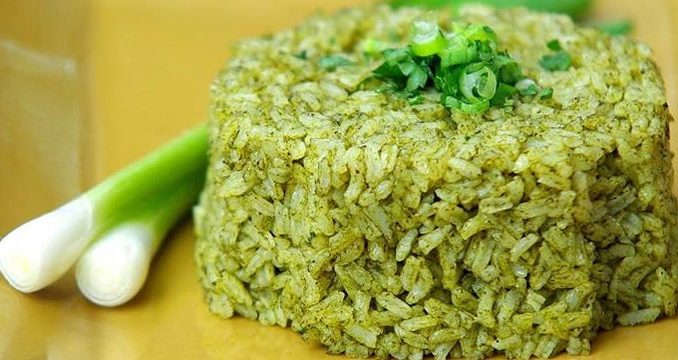 Receta de arroz verde