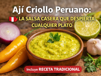salsa ají criollo peruano casera con ají amarillo, limón y cebolla en bowl sobre mesa rústica lista para acompañar comidas